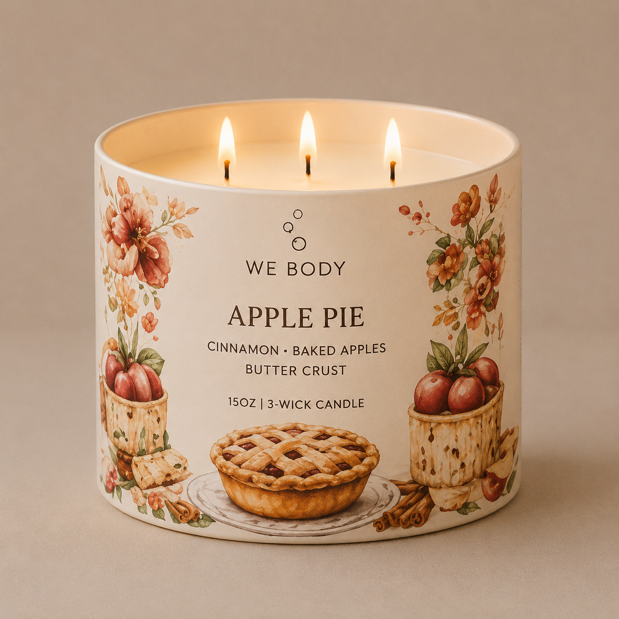 Apple Pie 3-Wick Candle