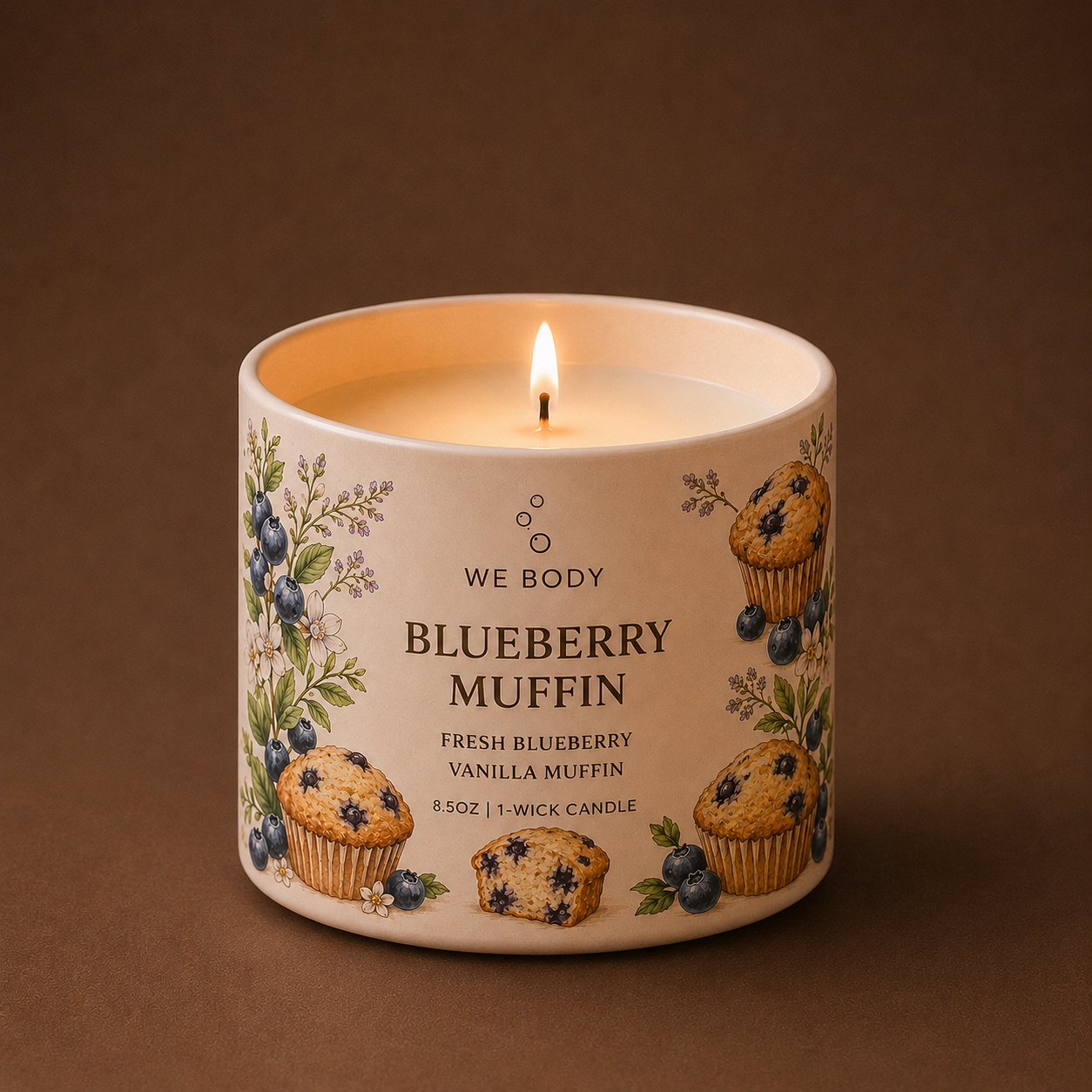 Blueberry Muffin 1-Wick Candle