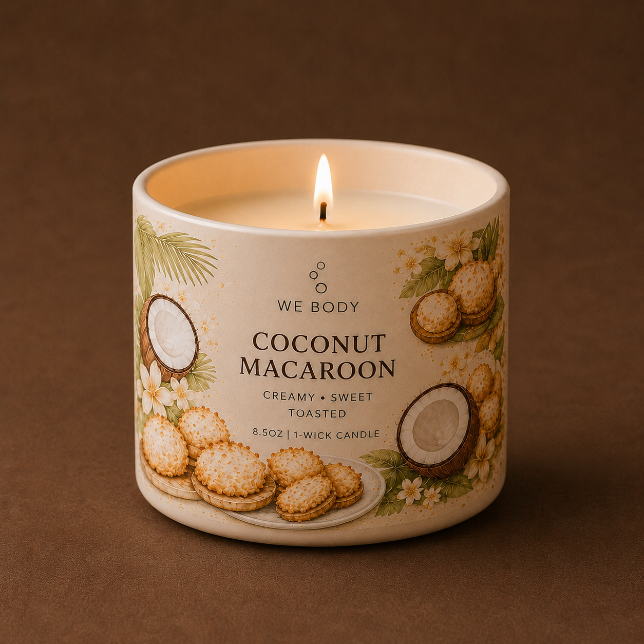 Coconut Macaroon 1-Wick Candle