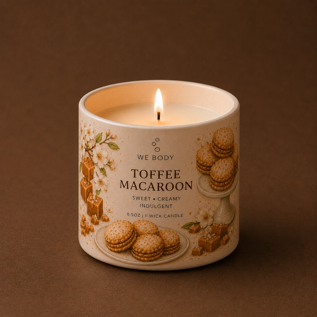 Toffee Macaroon 1-Wick Candle