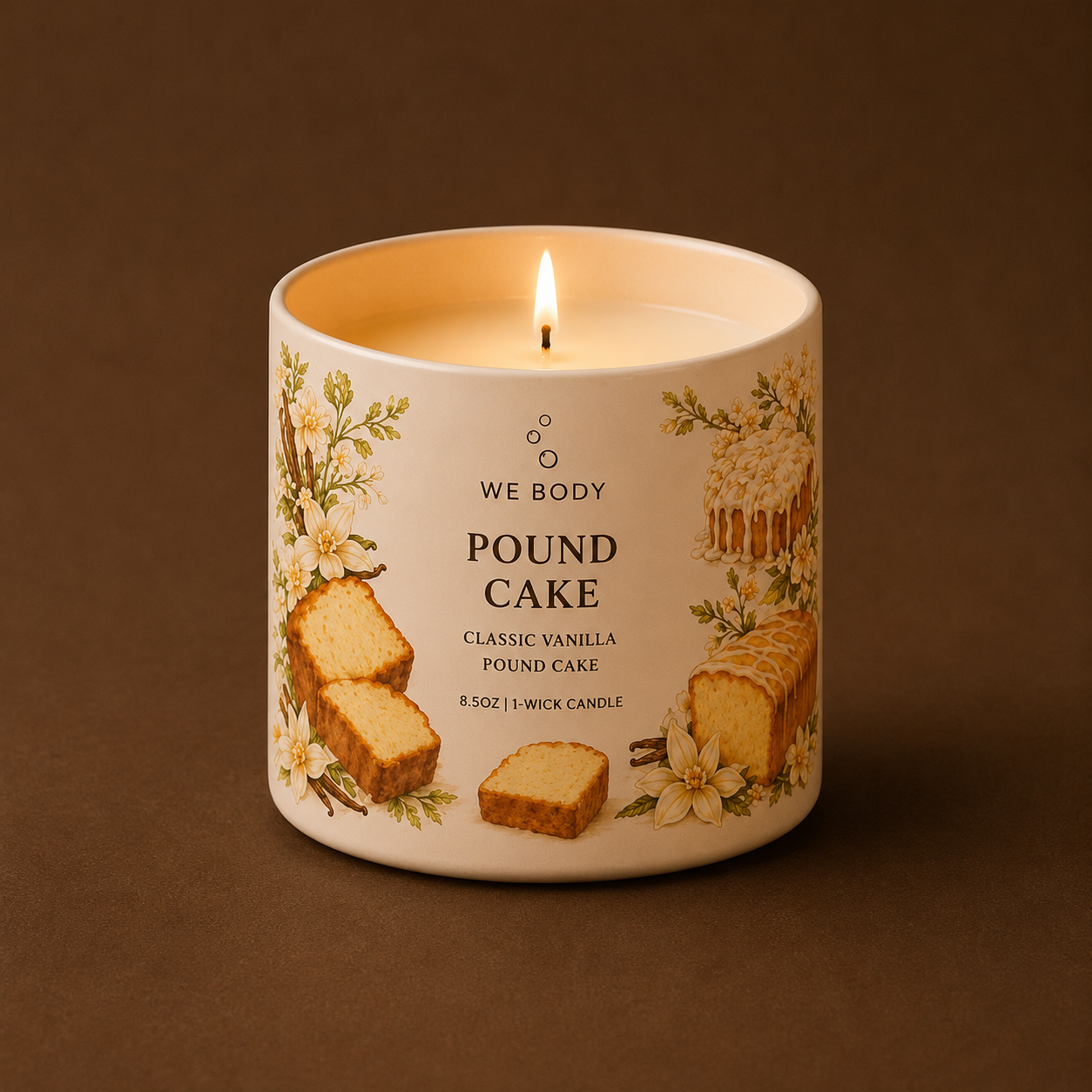 Pound Cake 1-Wick Candle