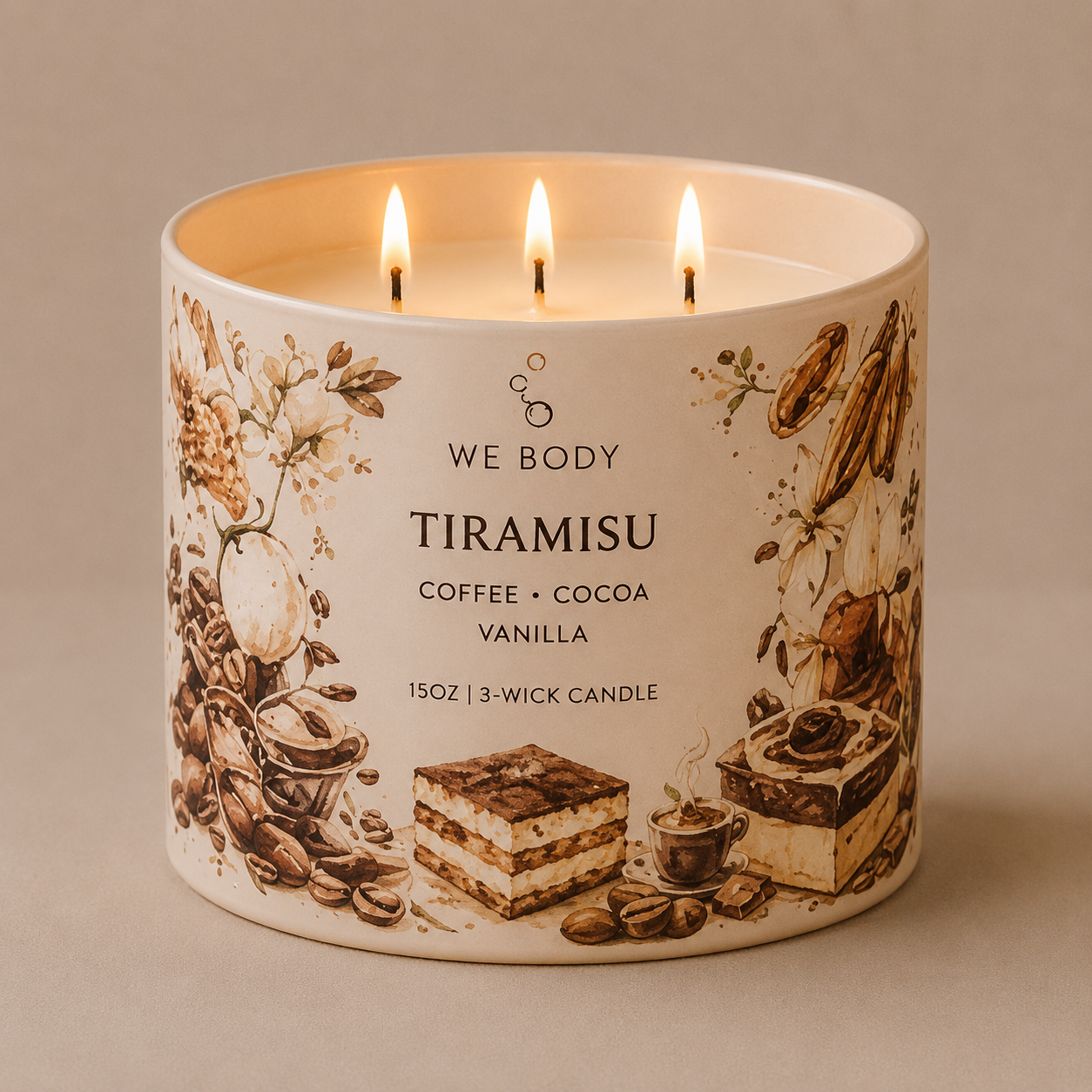 Tiramisu 3-Wick Candle