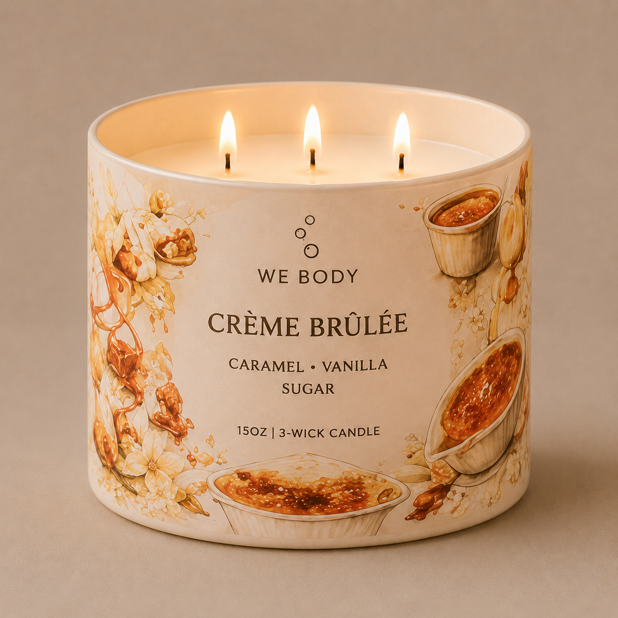 Crème Brûlée 3-Wick Candle